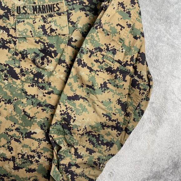 Military Shirt Sz M USMC Marine Combat Blouse Woodland Marpat Digital Camo MCCUU - Picture 4 of 15